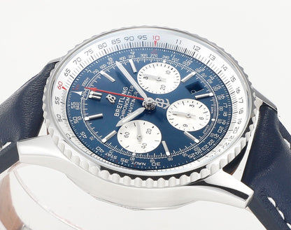 Chronograph - White Ceramic - Blue White- N-Timer - Blue Leather - Automatic - 43mm