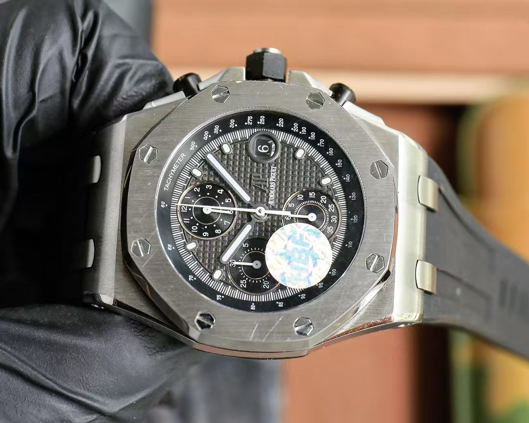 Chronograph-Grey Ceramic- Black Rubber - Automatic - 44mm