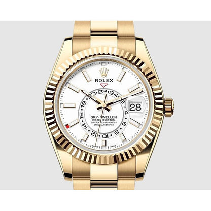 Luxury - White - Yellow 904L Steel -Automatic - 42mm