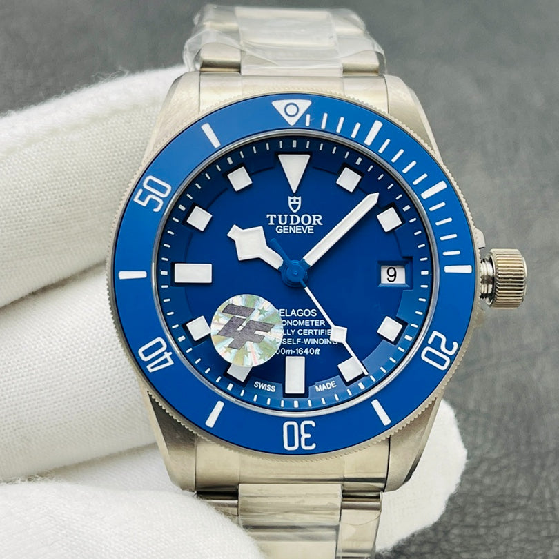 ZF Factory-Titanium - Blue -Titanium Bracelet - Automatic - 42mm