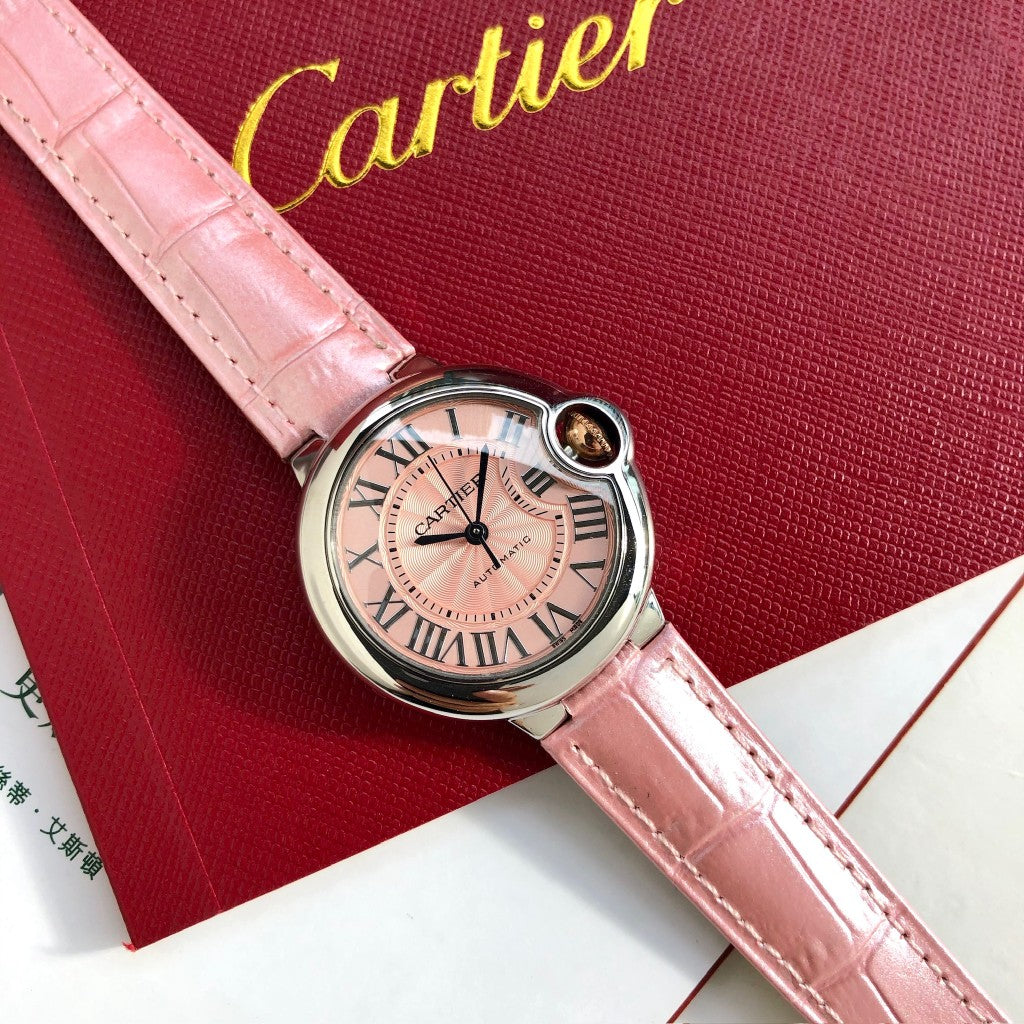 LADY -Pink Silver- Pink Leather - Quartz - 33mm