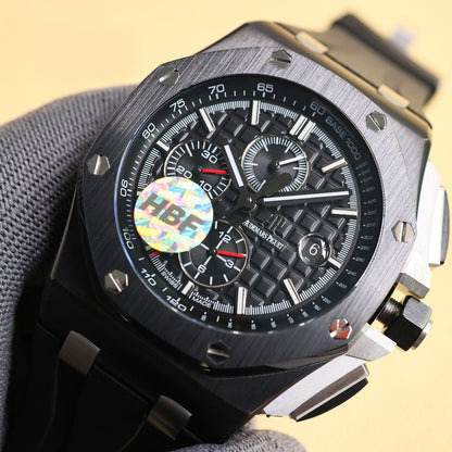 TOP! Black Ceramic Bezel - Black Rubber - Automatic - 44mm