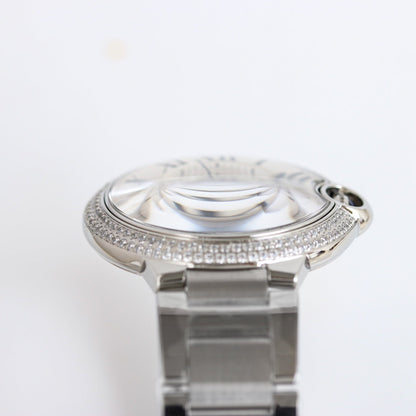 Luxury Diamond Bezel -White -White Silver - 904L Steel- Automatic - 36/42mm