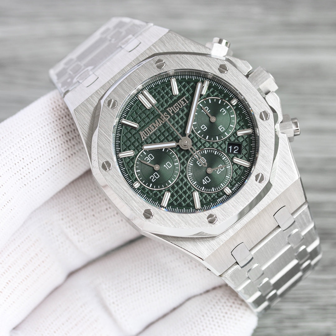 TOP! Green 316L Steel - White Steel - Automatic - 41mm
