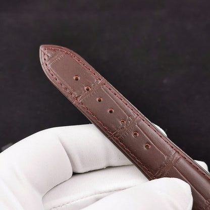 White Silver - 83520/000R-9909- Brown Leather - Automatic - 40mm