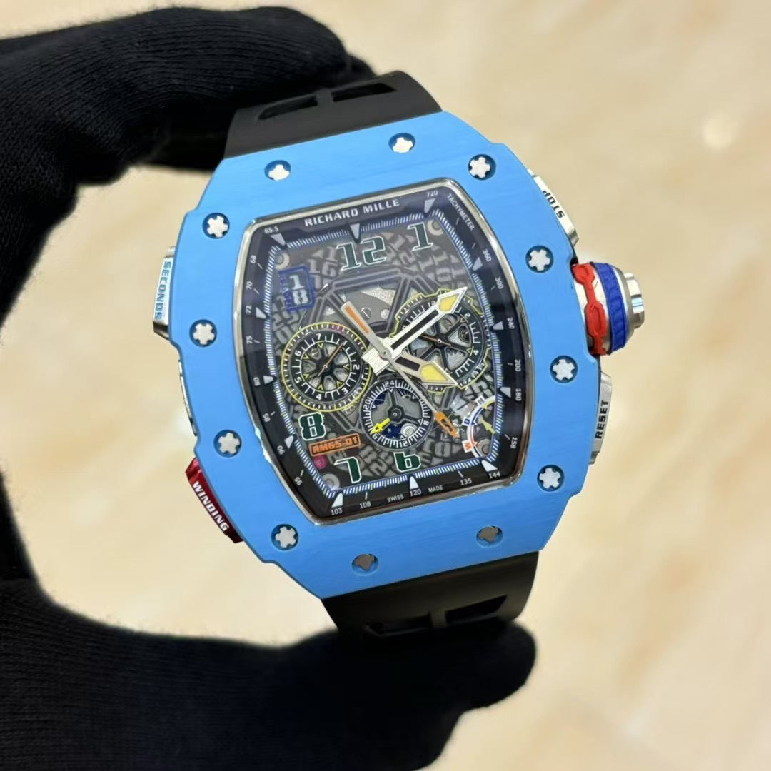 Blue Ceramic- Black Rubber - Automatic - 40*51mm