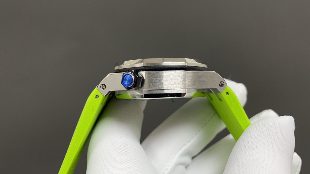 Chronograph -26703ST Green Black - Green Rubber -Automatic - 42mm