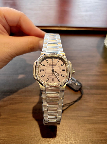 Lady - Grey - Rhinestones Bezel 316L Steel - Quartz - 35mm