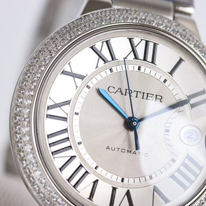 Luxury Diamond Bezel -White -White Silver - 904L Steel- Automatic - 36/42mm