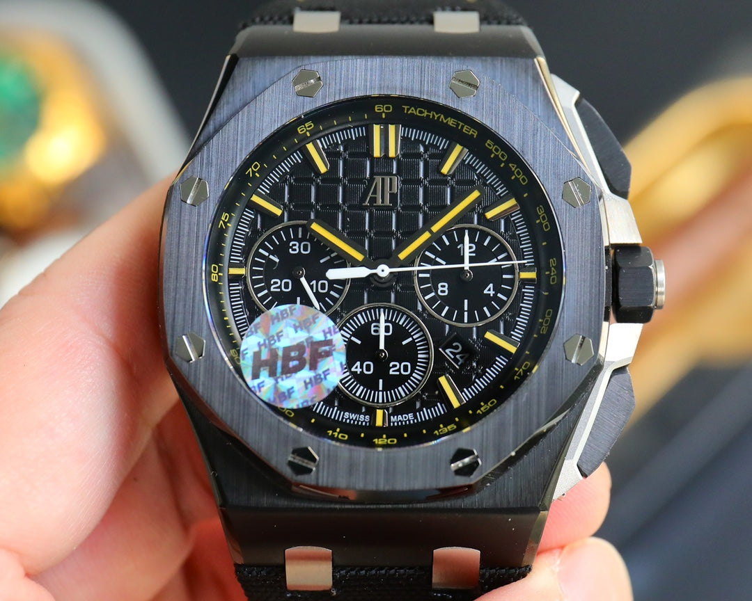 TOP! Black Ceramic Bezel - Black Rubber - Automatic - 44mm