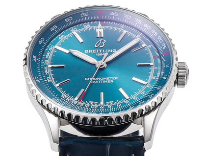 Baby Blue - Black Leather - Automatic - 41mm