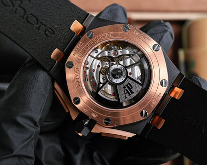 TOP! Yellow Ceramic Bezel- Black Rubber - Automatic - 44mm