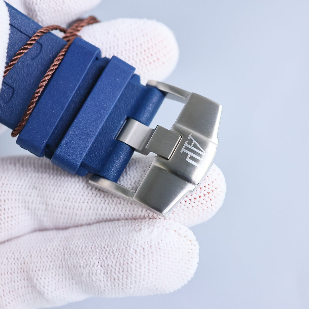 TOP!  - 316L Steel - Blue rubber - Automatic - 42mm