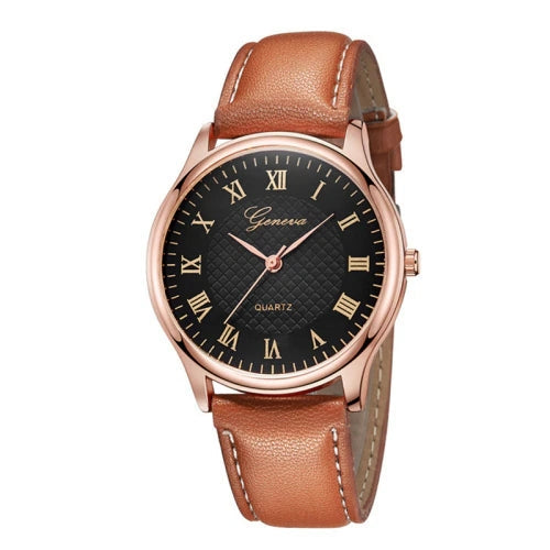 Quartz - Leather Strap Round Watch - 40mm