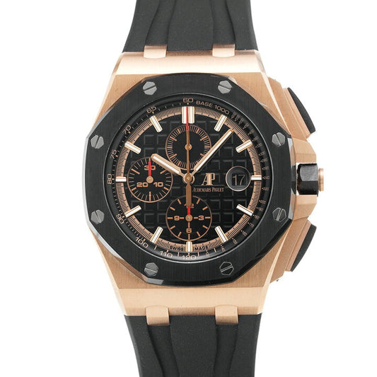 Chronograph-Rosegold Ceramic- Black Rubber - Quartz - 44mm