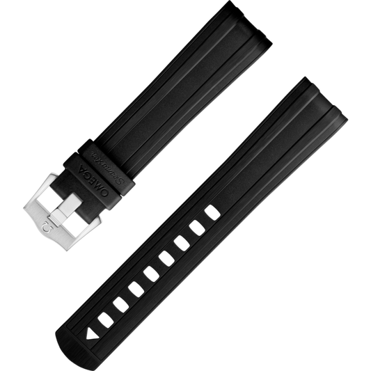 Black Rubber Strap for S-Master 45.5mm