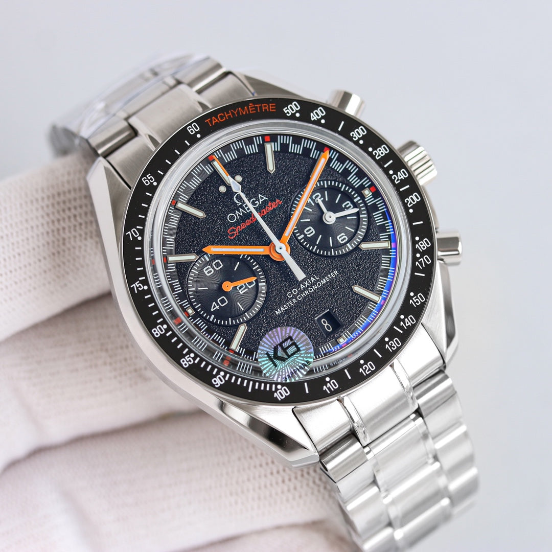 Chronograph -Frosted Face - Black Ceramic- 316L Steel- Automatic - 44mm