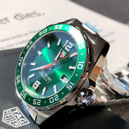 Green - White 904L steel - Quartz - 41mm