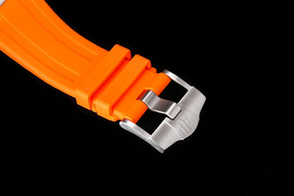 TOP! - 316L Steel - Orange rubber - Automatic - 42mm