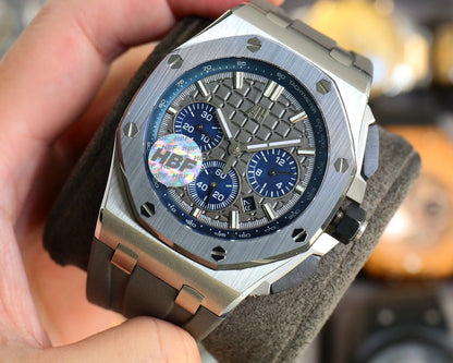 TOP! Grey Ceramic Bezel - Grey Rubber - Automatic - 44mm