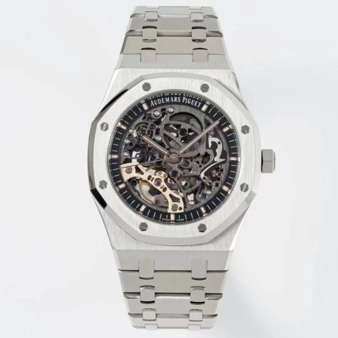 TOP 15407- Hollow Silver 904L steel - Automatic - 41mm