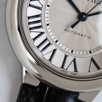 White -White Silver - Black Leather- Automatic - 36/42mm