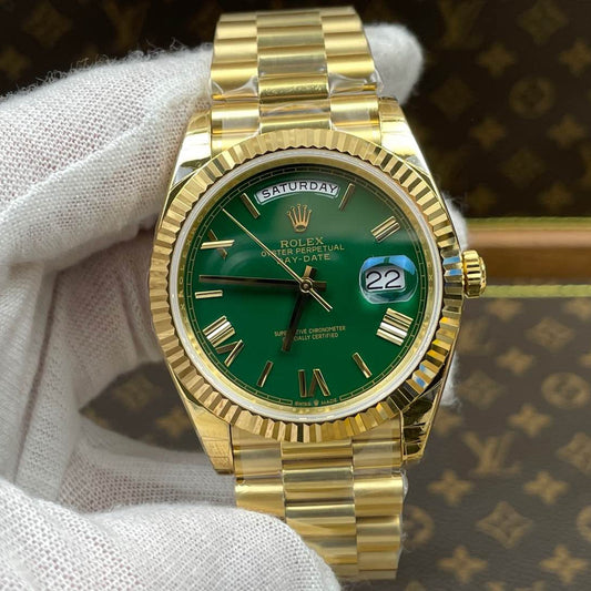 Green Yellow - Yellow Gold 904L Steel - Automatic - 40mm