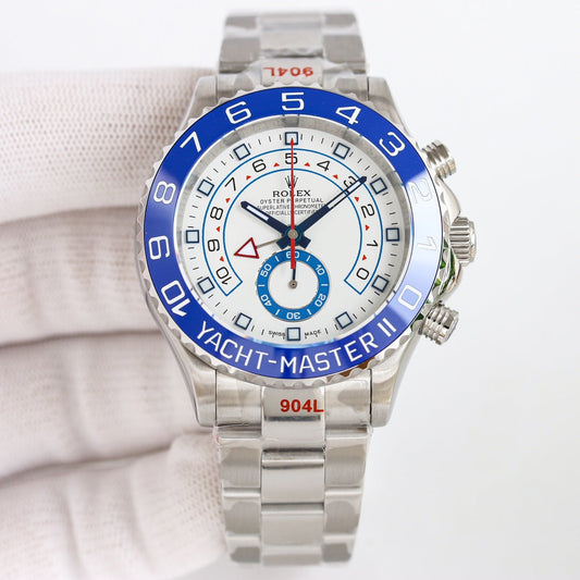 Chronograph - Blue -White 904L Steel - Automatic - 44mm