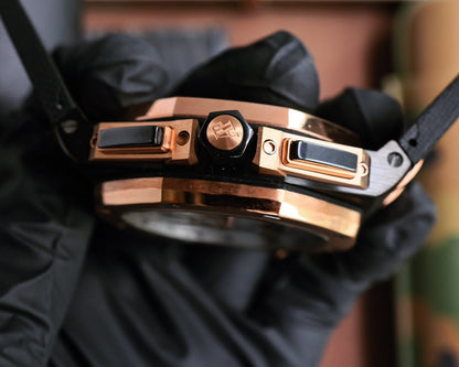 TOP! Yellow Ceramic Bezel- Black Rubber - Automatic - 44mm