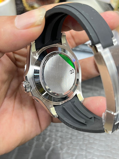 Luxury -Black White - Black Rubber - Automatic - 42mm