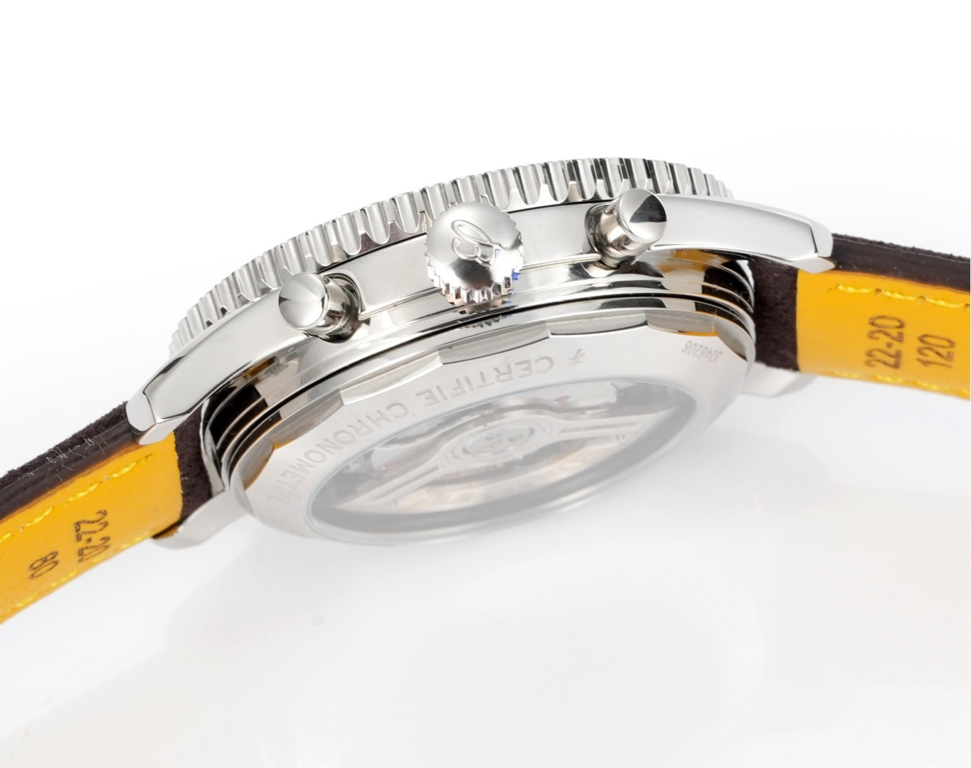 Chronograph - White Ceramic - Purple White- N-Timer - Grey Leather - Automatic - 43mm