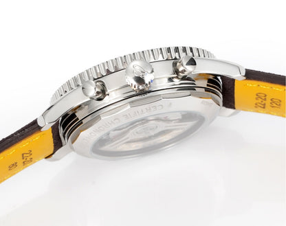 Chronograph - White Ceramic - Purple White- N-Timer - Grey Leather - Automatic - 43mm