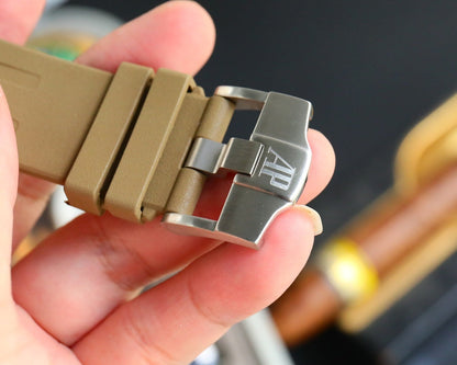 TOP! Grey Ceramic Bezel - Khakki Rubber - Automatic - 44mm