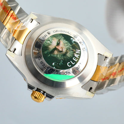 L Size - Black Yellow -Silver 904L Steel -Automatic- 43mm