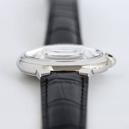 White -White Silver - Black Leather- Automatic - 36/42mm