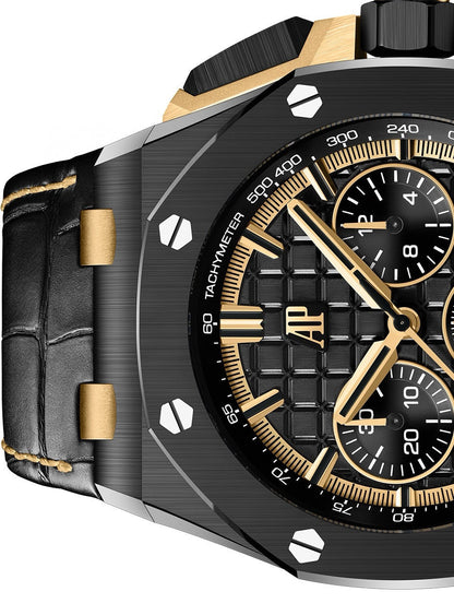 Black Ceramic - Black Leather- Automatic - 44mm