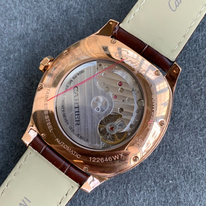 904L Yellow gold - White- Brown Leather - Automatic - 40*41mm