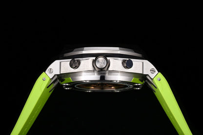 TOP! - 316L Steel - Green rubber - Automatic - 42mm