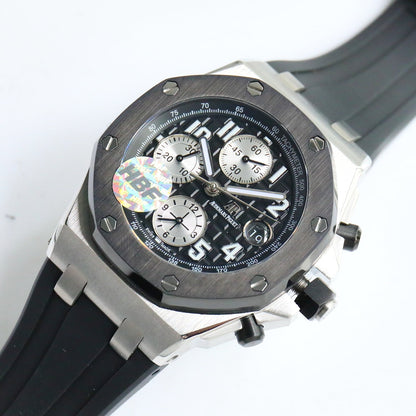 TOP! Black Ceramic Bezel - Black Rubber - Automatic - 44mm