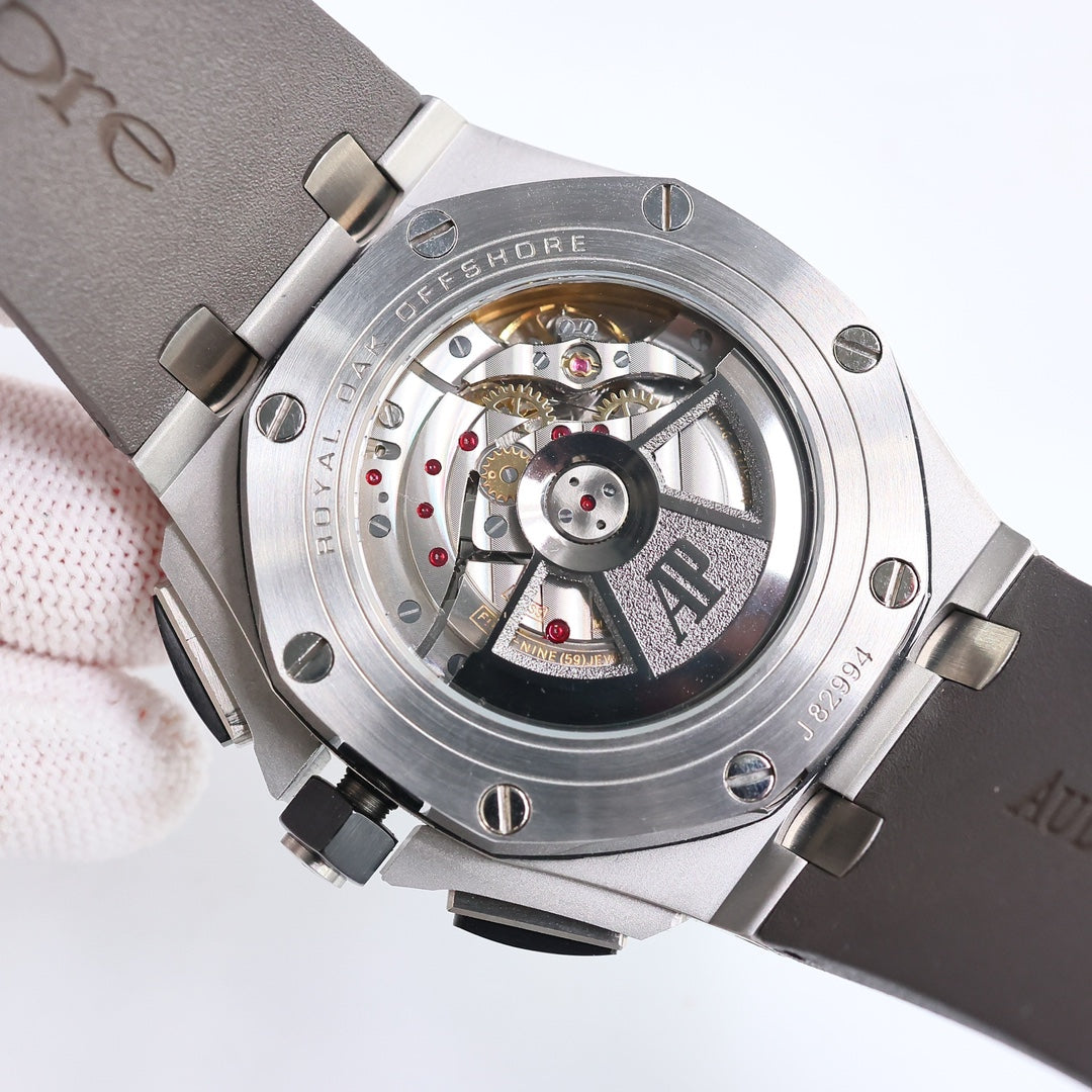 TOP! Grey Ceramic Bezel - Grey Rubber - Automatic - 44mm