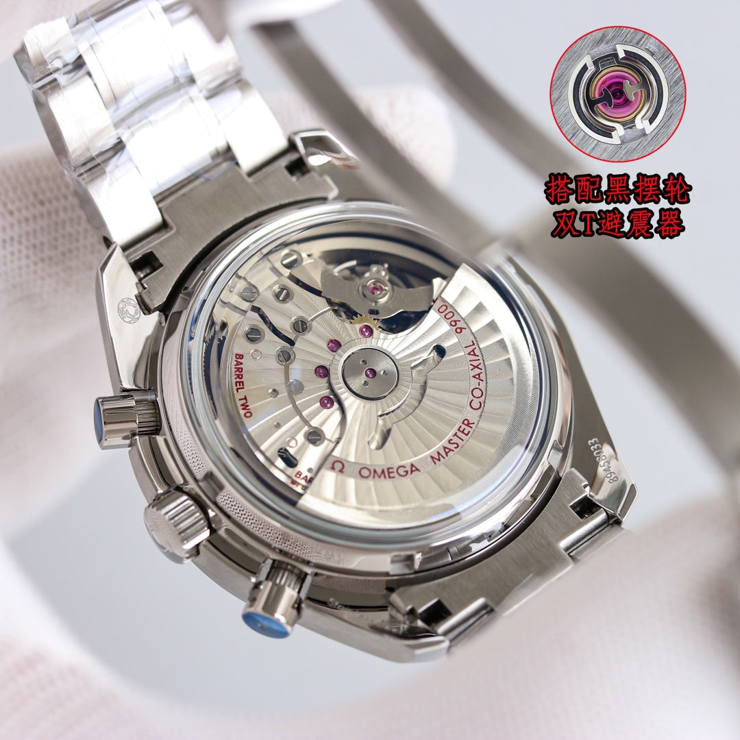 Chronograph -Frosted Face - Black Ceramic- 316L Steel- Automatic - 44mm