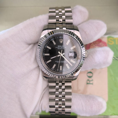 Black Silver Steel - 904L Steel - Automatic- 41mm