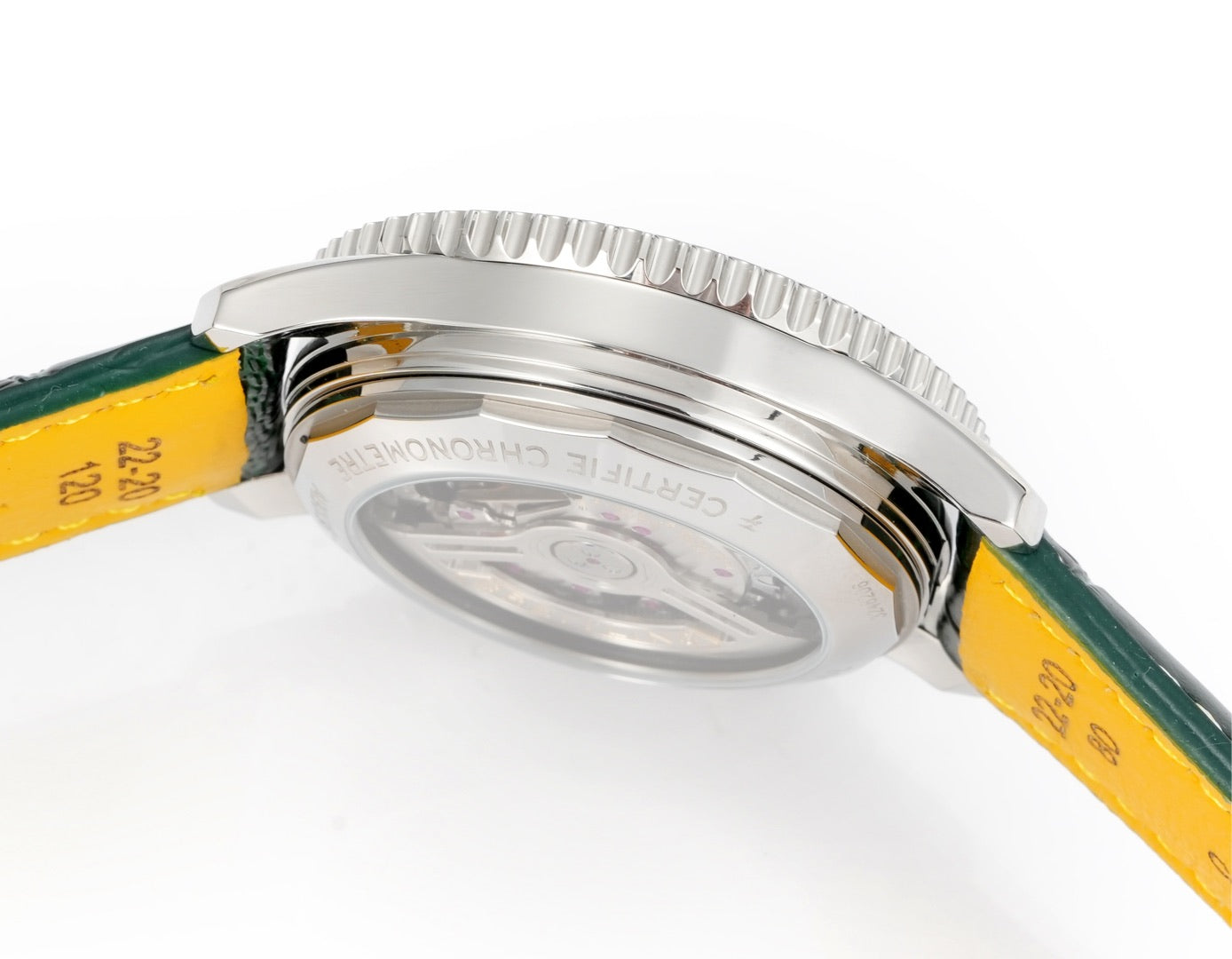 Chronograph - White bezel - Green - N-Timer - Green Leather - Automatic - 43mm