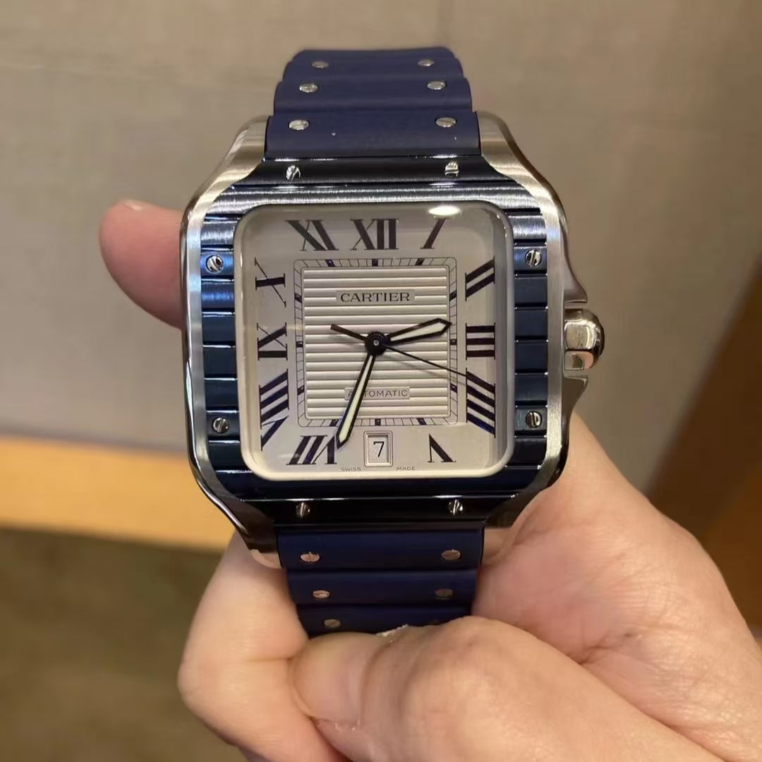 White Blue - Blue Rubber/White 904L Steel - Automatic - 47*40mm