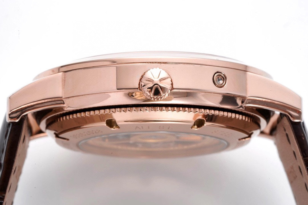 White Rosegold - Black Leather - Automatic - 41mm