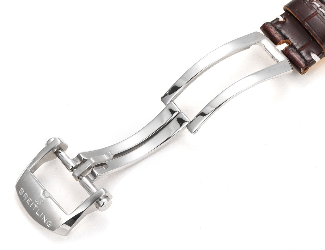 Chronograph - White Ceramic - Blue- N-Timer - Brown Leather - Automatic - 43mm