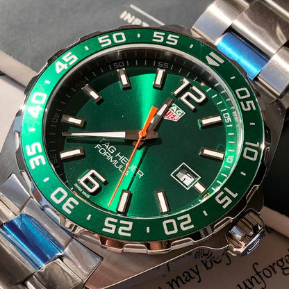 Green - White 904L steel - Quartz - 41mm