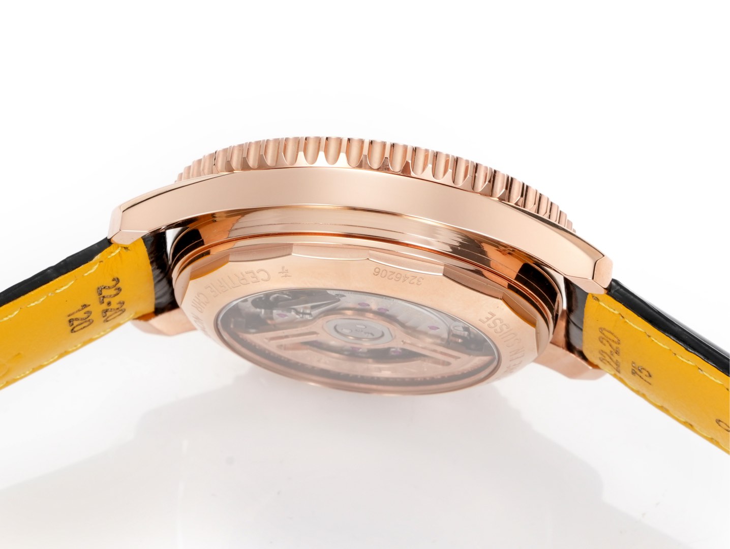 Chronograph - Rosegold bezel - Panda fece - N-Timer - Black Leather - Automatic - 43mm