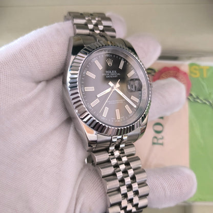 Black Silver Steel - 904L Steel - Automatic- 41mm