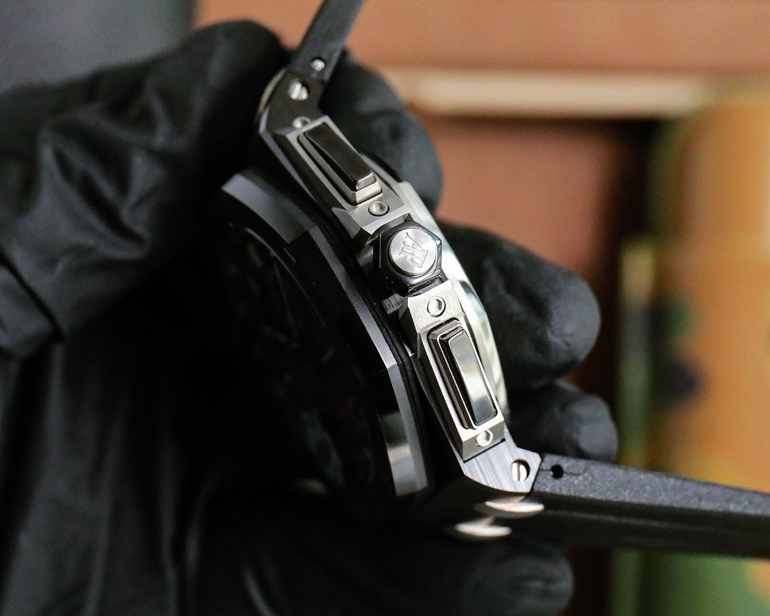 TOP! Chronograph- Black Ceramic- Black Rubber - Automatic - 44mm